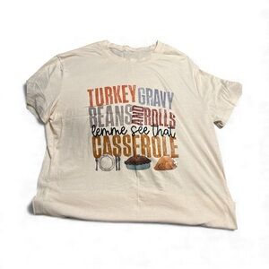 Graphic Tee with Thanksgiving Print